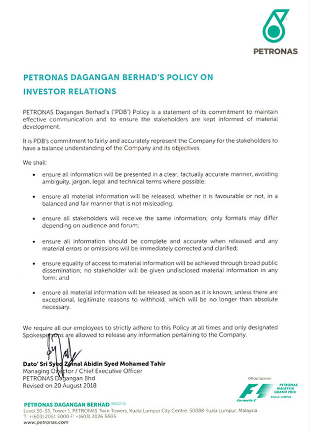 Petronas dagangan share price